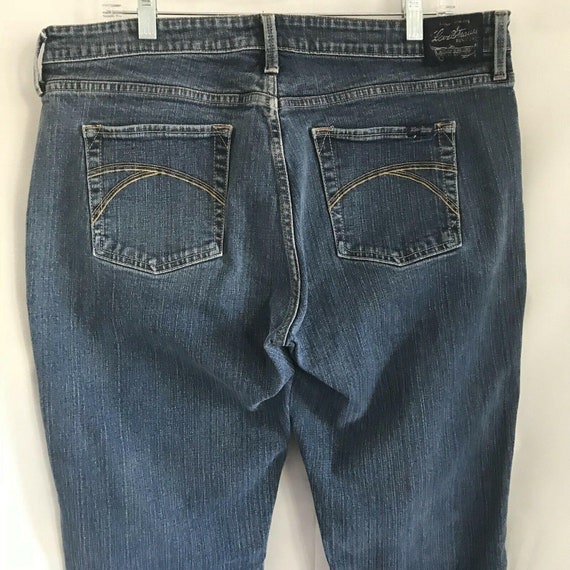 Levis Bootcut Distressed Blue Denim Jeans Plus 16… - image 5