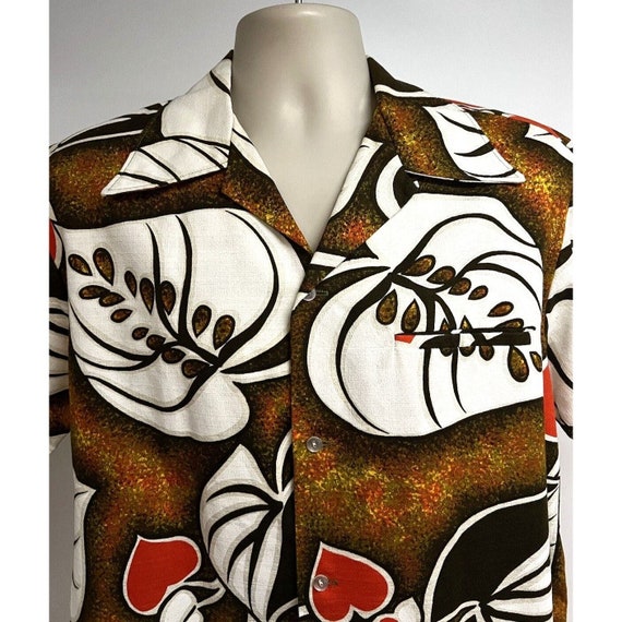 Kai Nani Vintage 70s Hawaiian Floral Cotton Lawn … - image 4