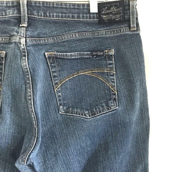 Levis Bootcut Distressed Blue Denim Jeans Plus 16… - image 10