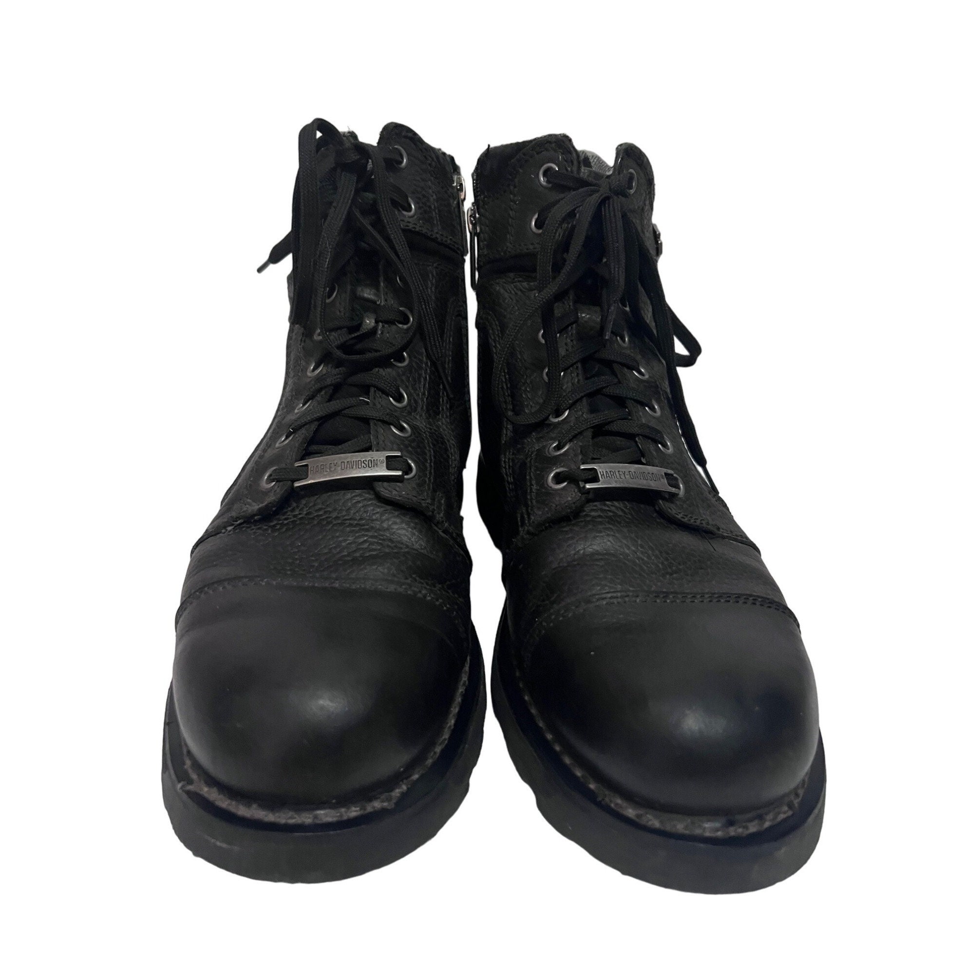 Harley Davidson Mens Black Leather Stealth Motorcycle Biker 