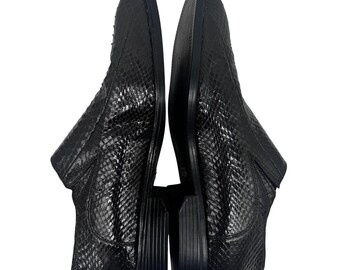 Giorgio Brutini Exotic Black Snake Skin Dress Shoes Loafers  display picture 2