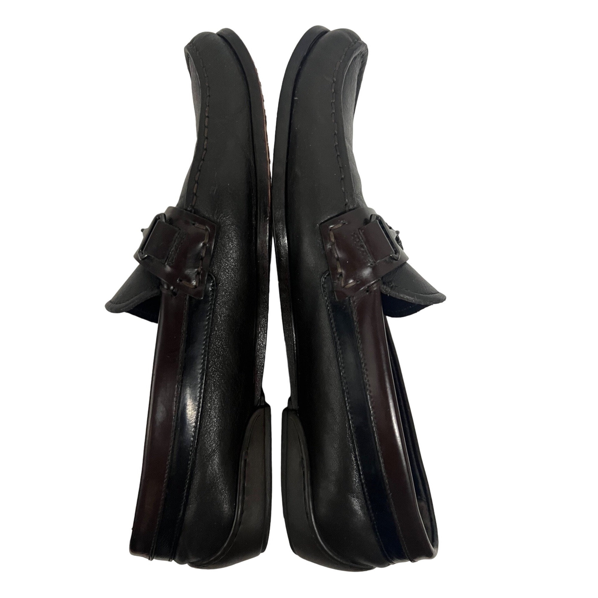 Roberto Cavalli Black Italian Leather Horse Bit Loafers  display picture 2