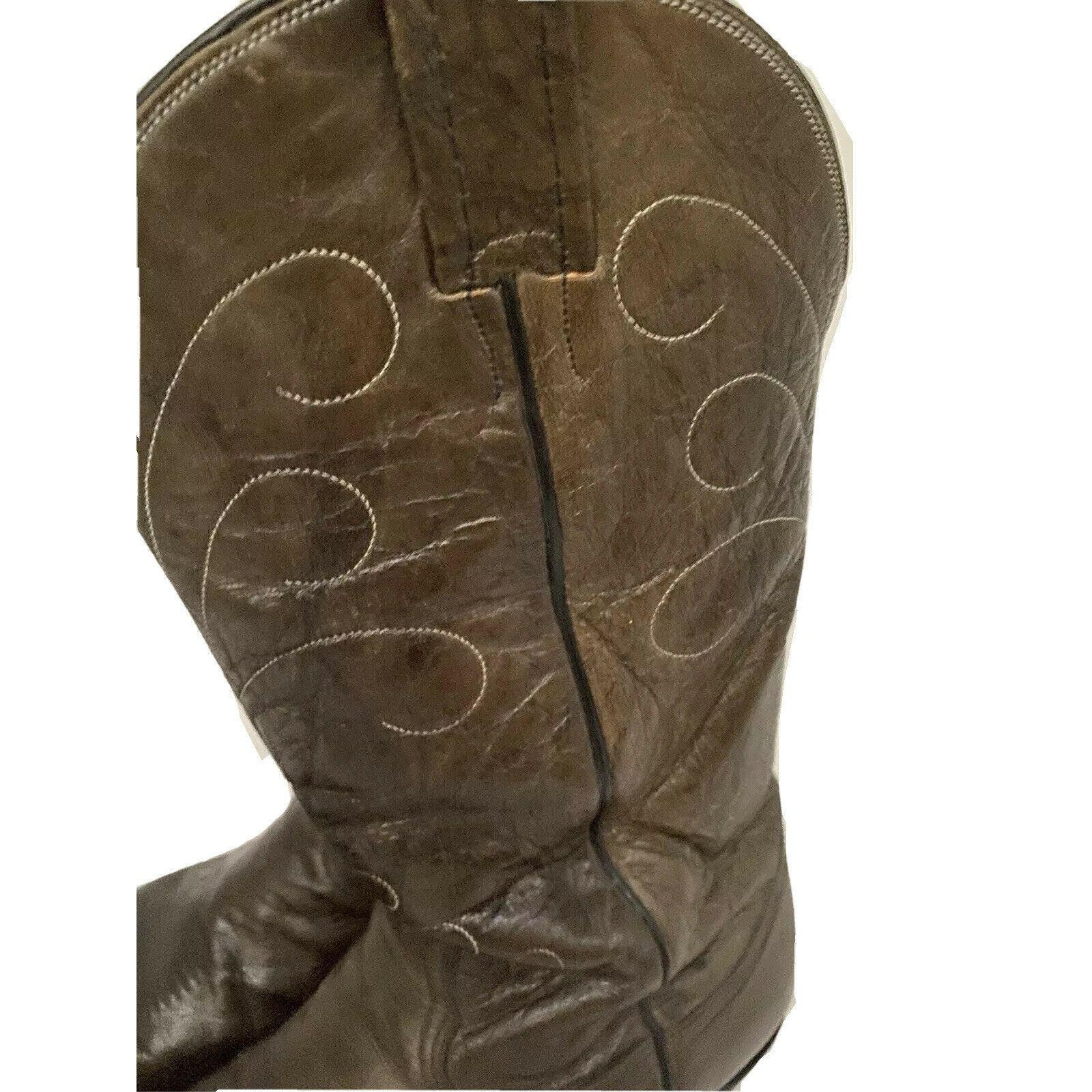 Bottes Western Nocona 10,5 D - Marron/noir, Fabriqué Aux USA, état Très Bon - Style Cowboy