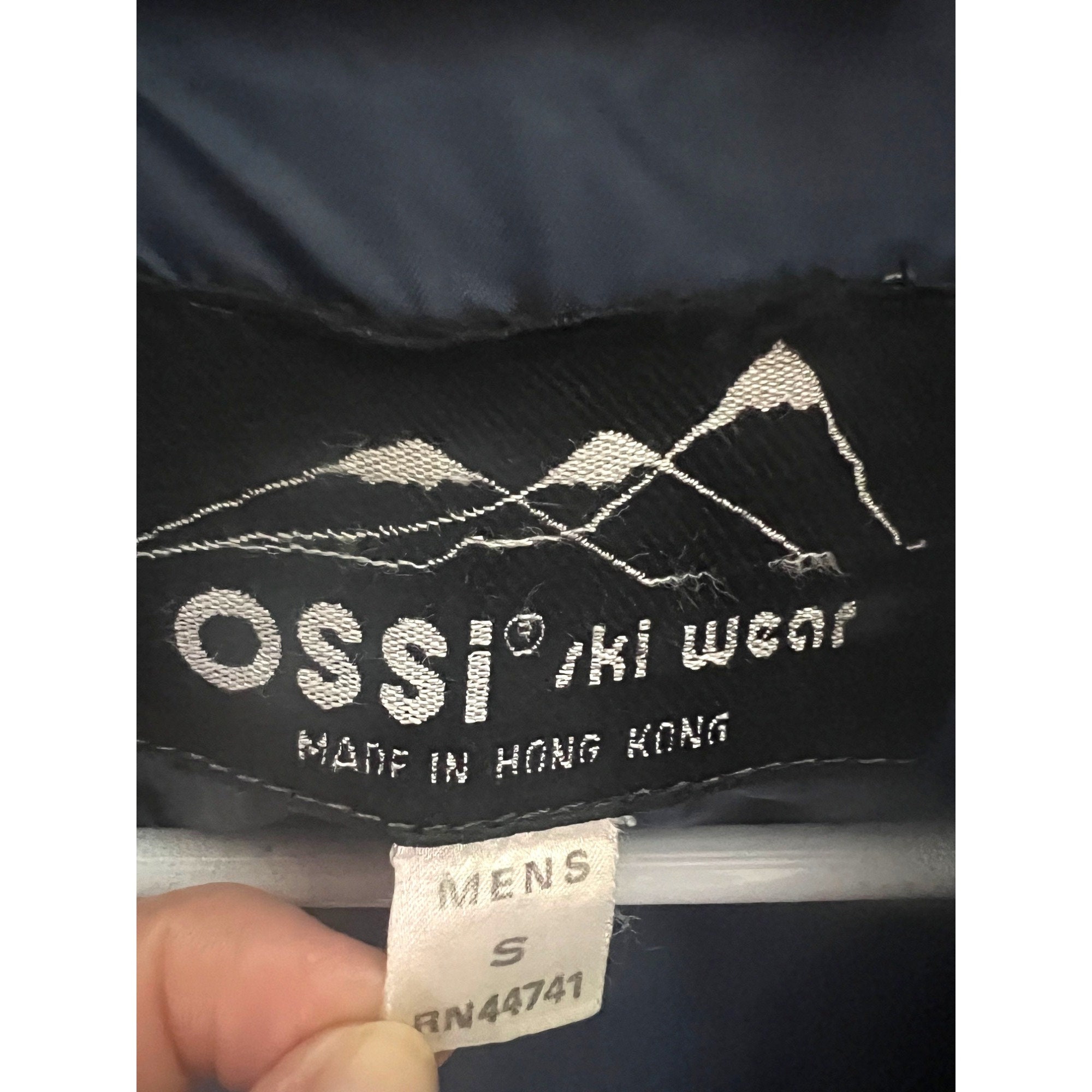 ヴィンテージ Ossi スキーウェア メンズ ネイビーブルー ジップアップ