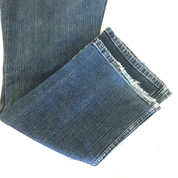 Levis Bootcut Distressed Blue Denim Jeans Plus 16… - image 7