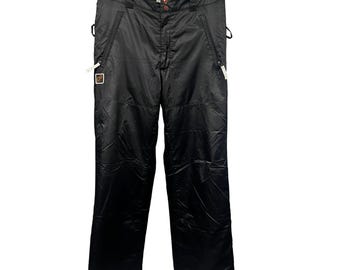 Burton P13 Black Lined Vintage Ski Snowboard Pants Womens 32x29 Pockets Stretch Unisex
