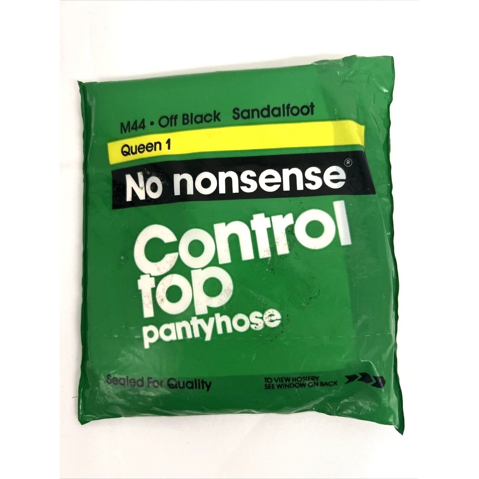 No Nonsense Pantyhose Control Top Vintage 90s Plus Queen 1 M44 off Black  USA New 