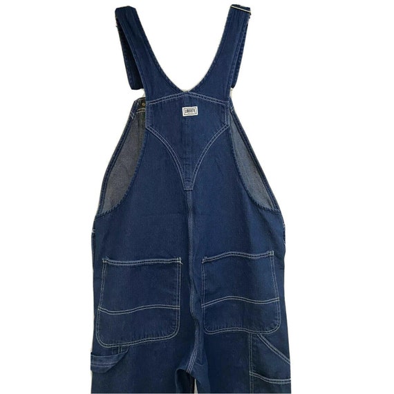 Liberty Vintage Blue Denim Bib Work Carpenter Ove… - image 4