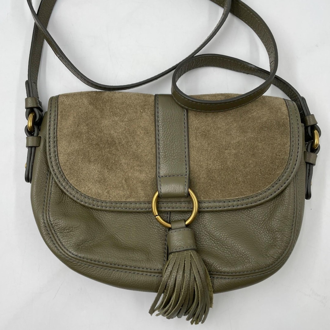 Fossil Macys Suede Handbags Fossil Crossbody Purse Leather Olive