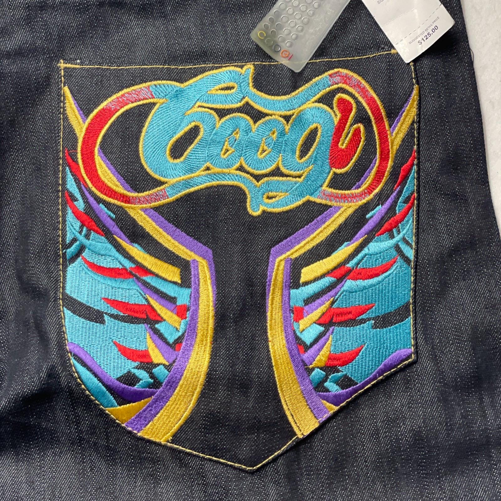 New NWT VTG Coogi Jeans Sz 40 Y2k Baggy Embroidered Dragon Hip Hop