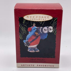 VTG New nos 1993 Hallmark Keepsake Handcrafted Christmas Ornament Bird Watcher