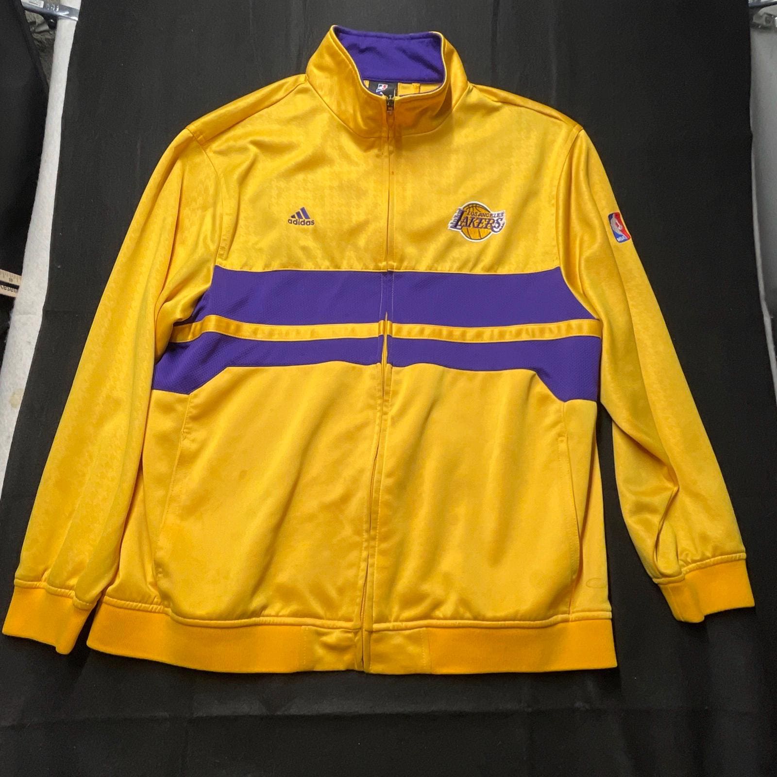 Vintage Adidas NBA Los Angeles Lakers Full Zip Sweatshirt Sz L
