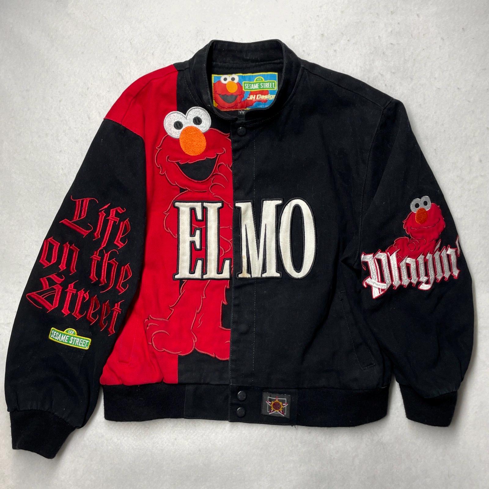 andmary elmo over boa jacket black Elmo Sesame Street JH Design 