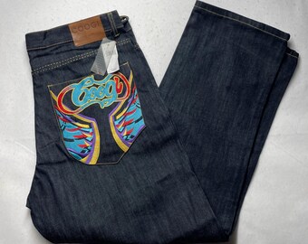 New NWT VTG Coogi Jeans Sz 40 Y2k Baggy Embroidered Dragon Hip Hop