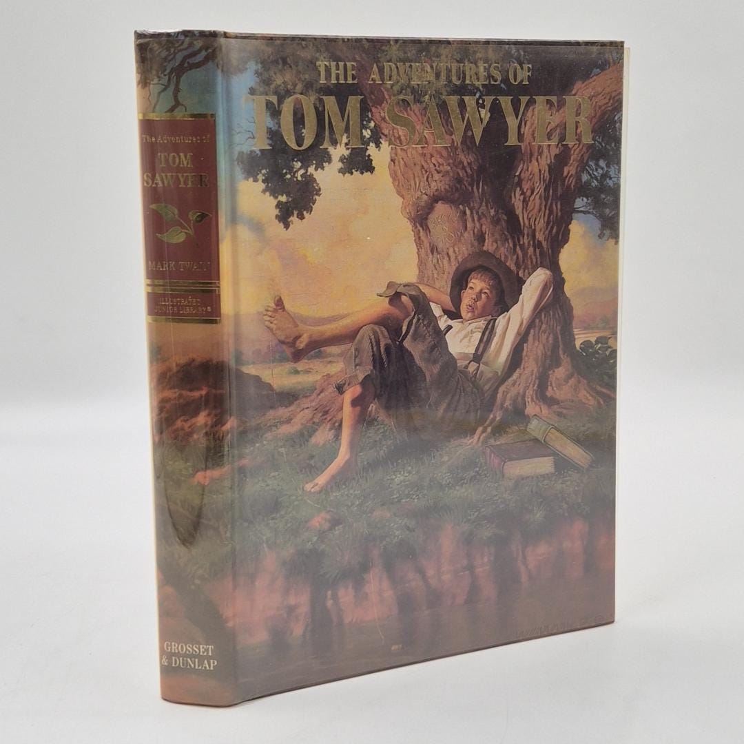 VTG 90s the Adventures of Tom Sawyer Mark Twain Illustrated Junior ...