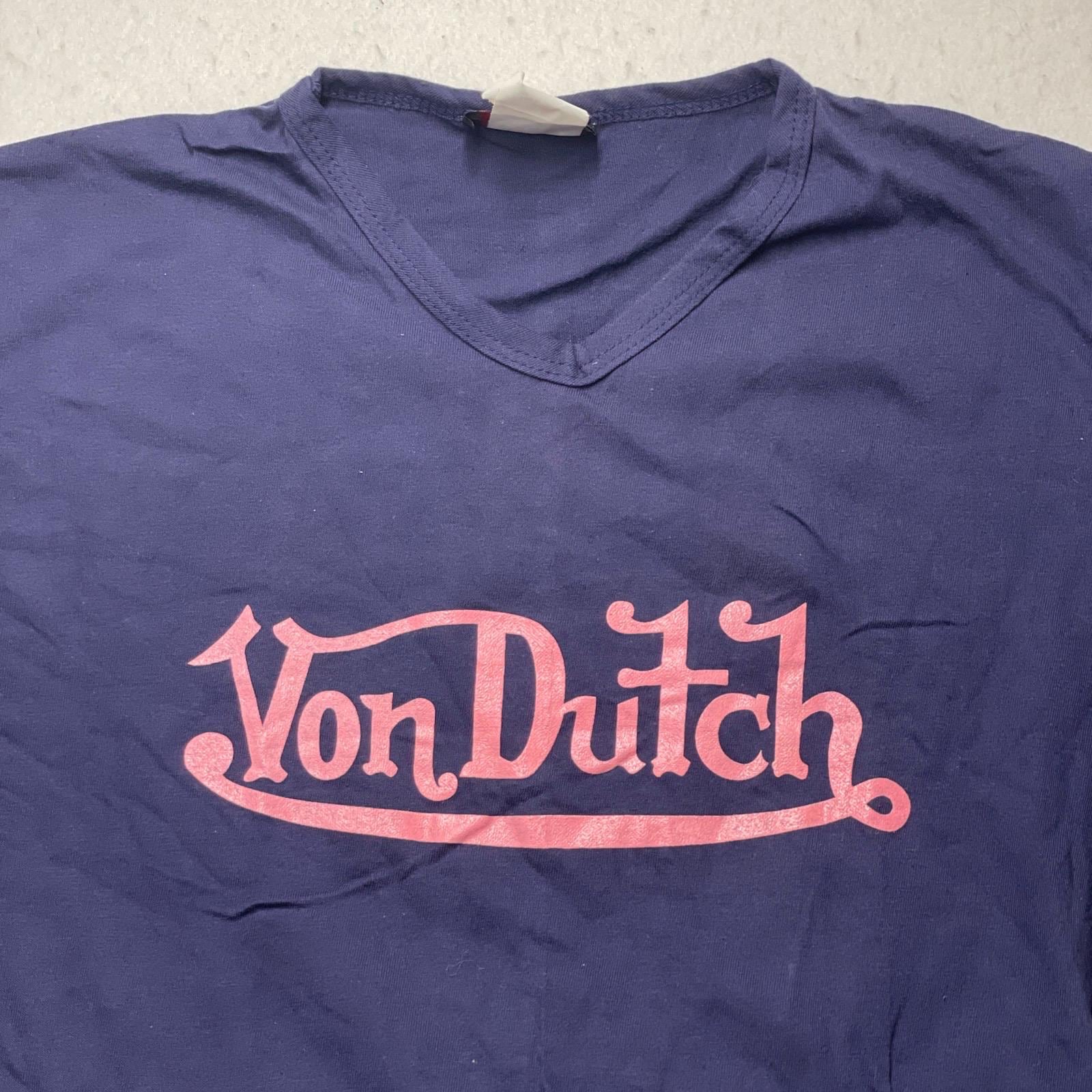 Von Dutch☆Tshirt バックロゴ コットン 半袖 Ｔシャツ Von Dutch☆ロゴ バックプリント コットン 半袖 Tシャツ