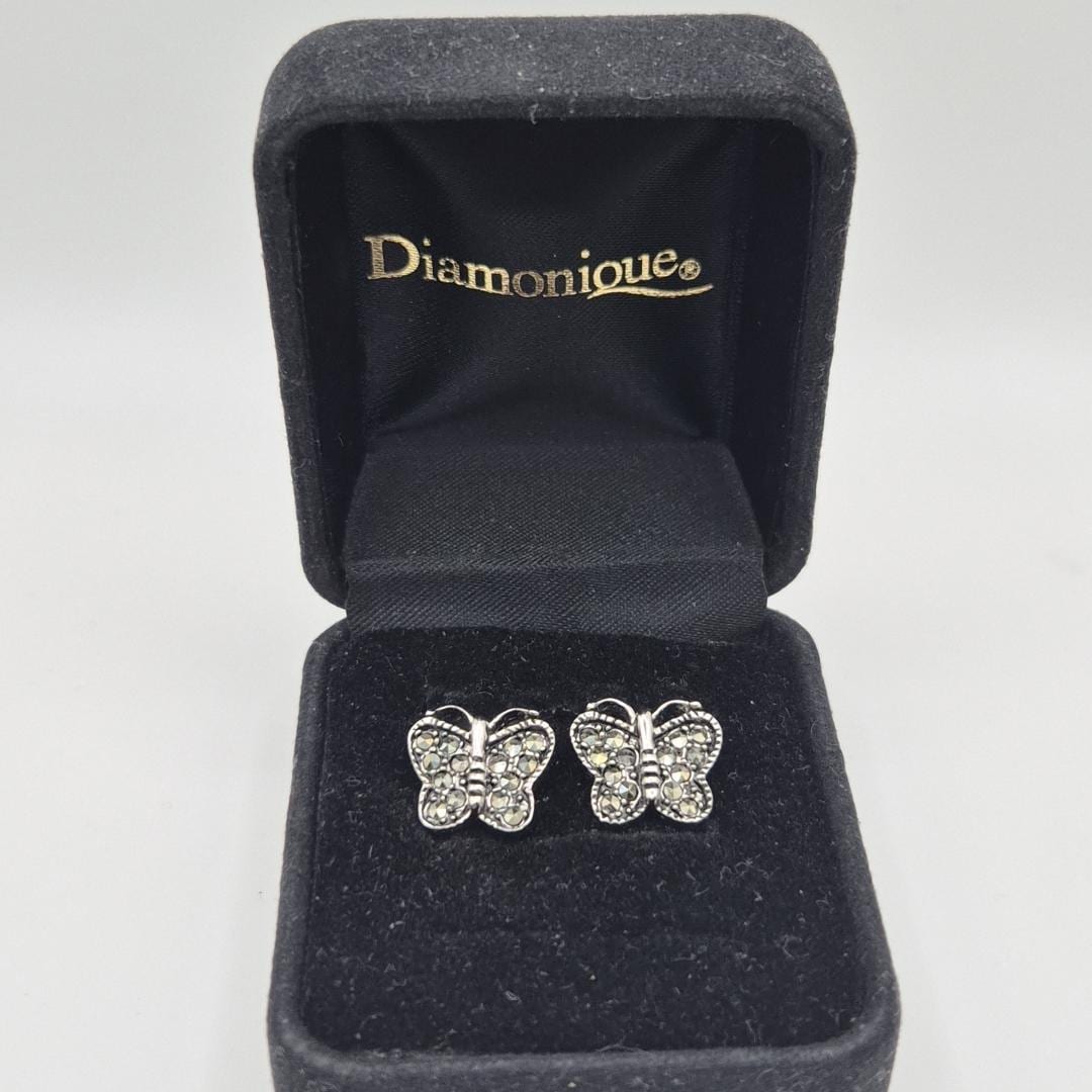 Set Con Lunetta E Orecchini A Cerchio In Argento Sterling 925 Con Zirconia - Finitura Antiappannamento (Bestgoldshop) - Foto 2