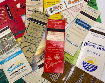 VTG 50s 60s Bundle Lot Matchbook Covers Hotel Motel Inn Californian Regis Pool