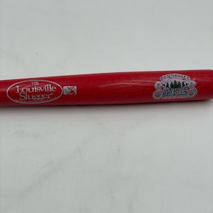 Vintage Louisville Slugger 125 Tennessee Smokies Mini Baseball Bat Red Wood KY
