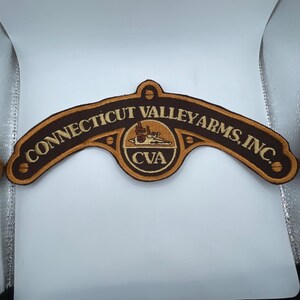 Nieuwe vintage Connecticut Valley Arms Inc. Sport-logopatch advertentie CVA-nummers