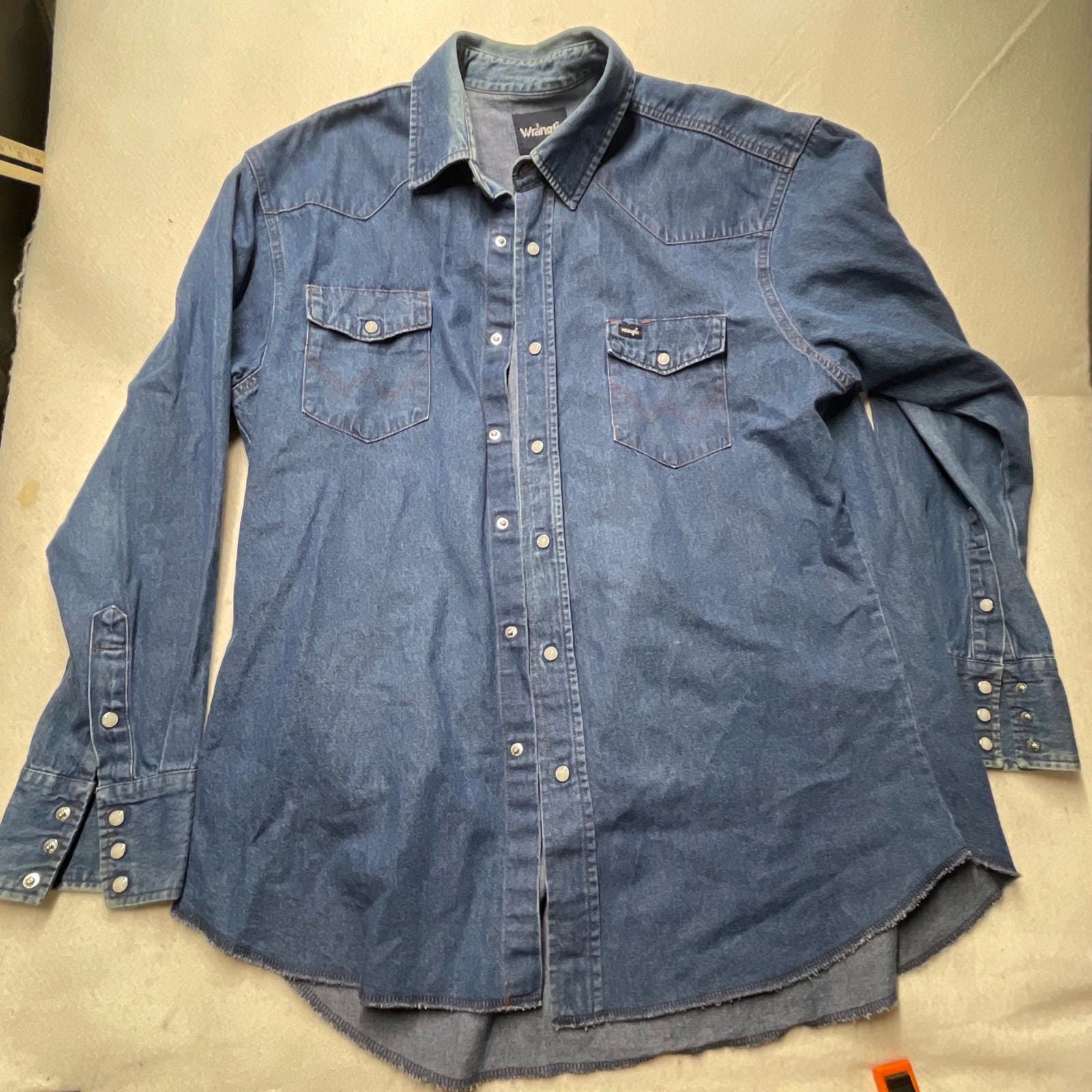 Vintage 90s Denim Shirt Xl - Etsy
