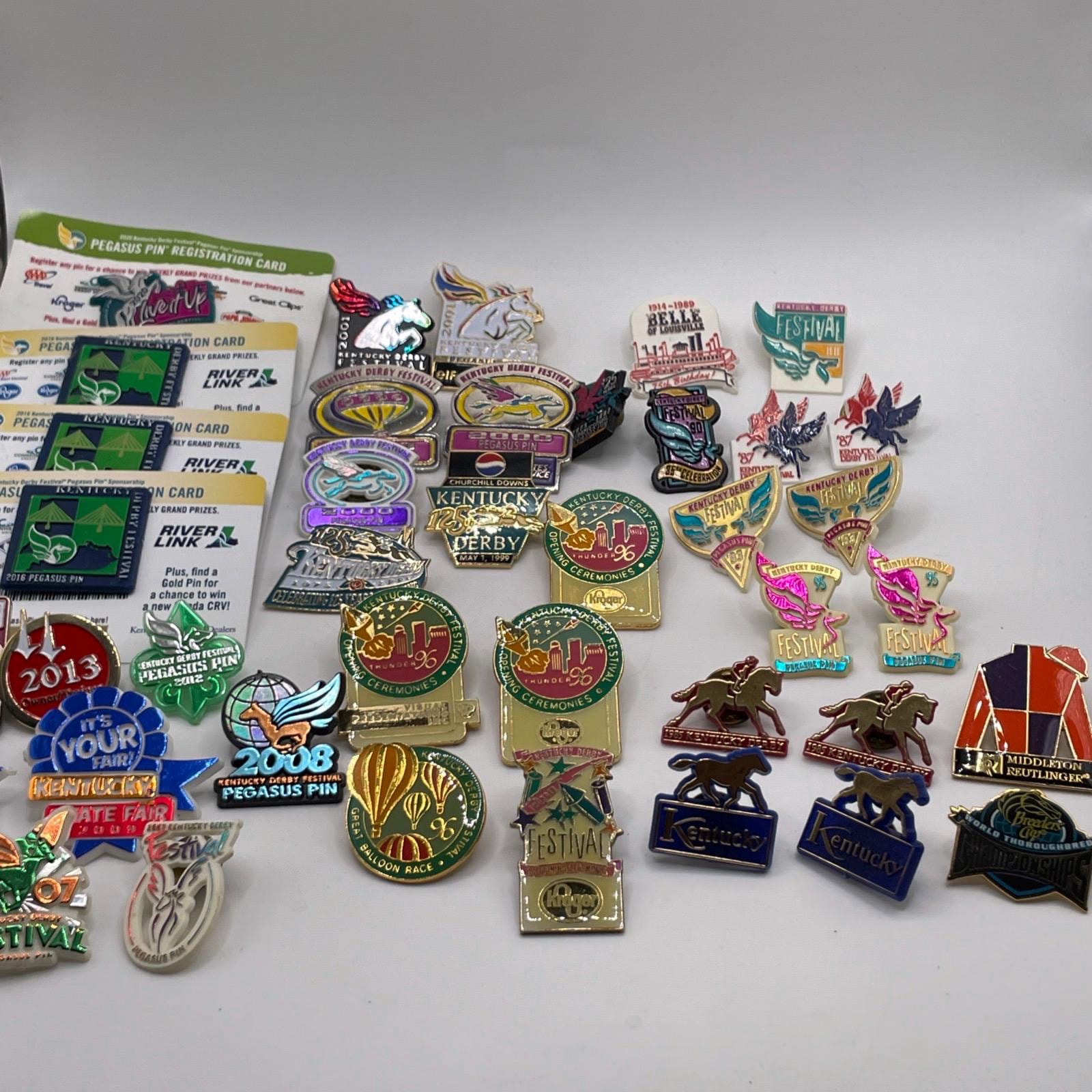 VTG 80年代～2020年ケンタッキーダービー競馬フェスティバルピンバッジ