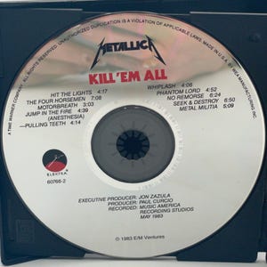 Vintage Lot Of 6 Metallica CD Albums in Case 80s 90s Heavy Metal Band 1st Print