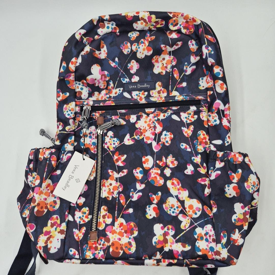Preowned Vera Bradley Retire Floral Cut Vines Lighten Up Study Hall Backpack Vera Bradley Cut Vines Lighten Up Study Hall Backpack Floral  main image 3