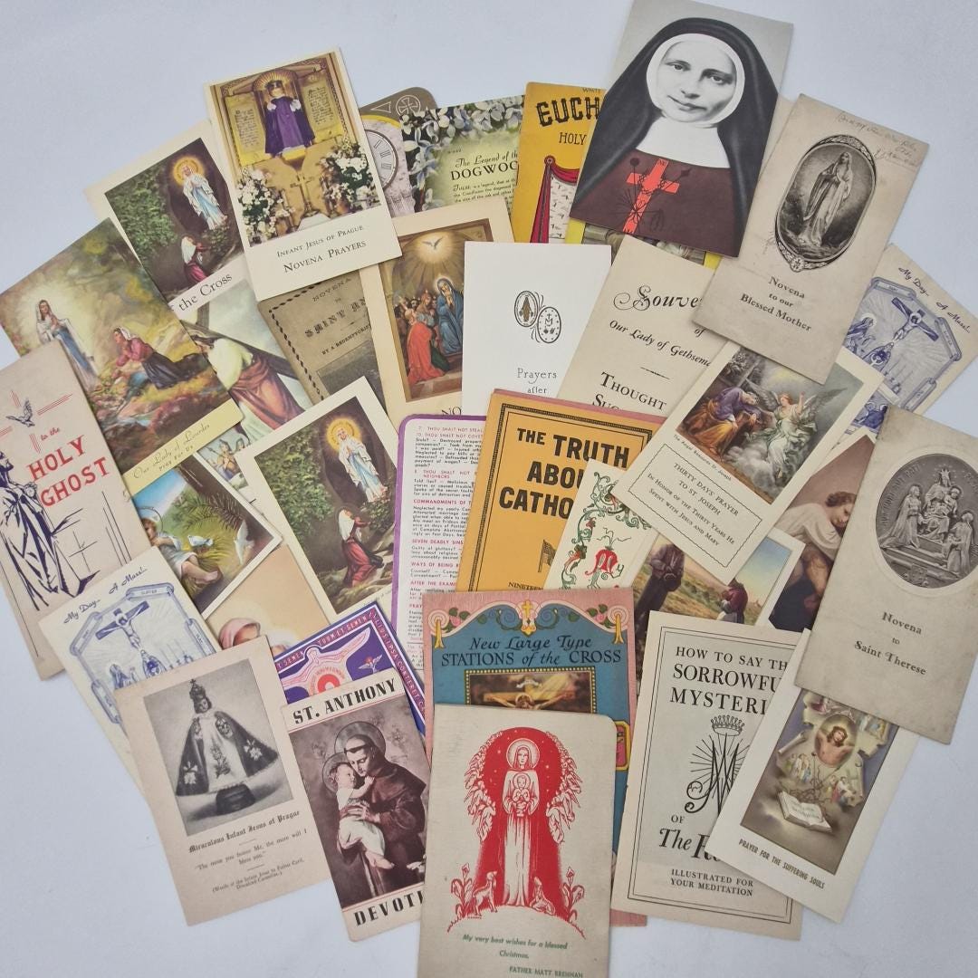 Antique 1900s Catholic Lot Prayer Booklets Gifts Religious Ephemera ...
