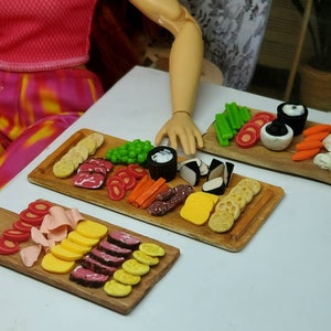 Dollhouse charcuterie boards, 1:6 scale
