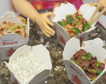 Chinese food set,  1:6 scale