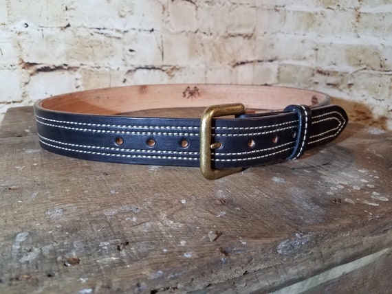 Custom Handmade Leather Belt Model 'midnight Rider' Made in the