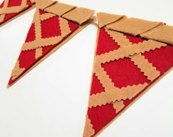 Cherry Pie Thanksgiving felt fall banner bunting garland  decoration for mantel