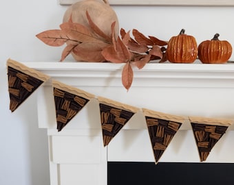 Pecan pie Thanksgiving felt garland banner bunting mantel decoration