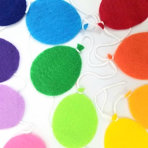 Felt Balloon Garland – Rainbow Balloon Banner for Birthday Party, Kids Room, Baby Shower, or Celebration Decor
