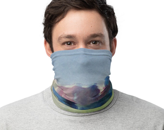 Desert - Neck Gaiter - Watercolor Painting of desert on face mask