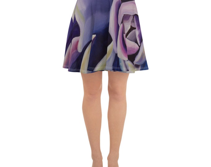 Succulent Watercolor Painting on Skater Skirt- Painting on Clothing