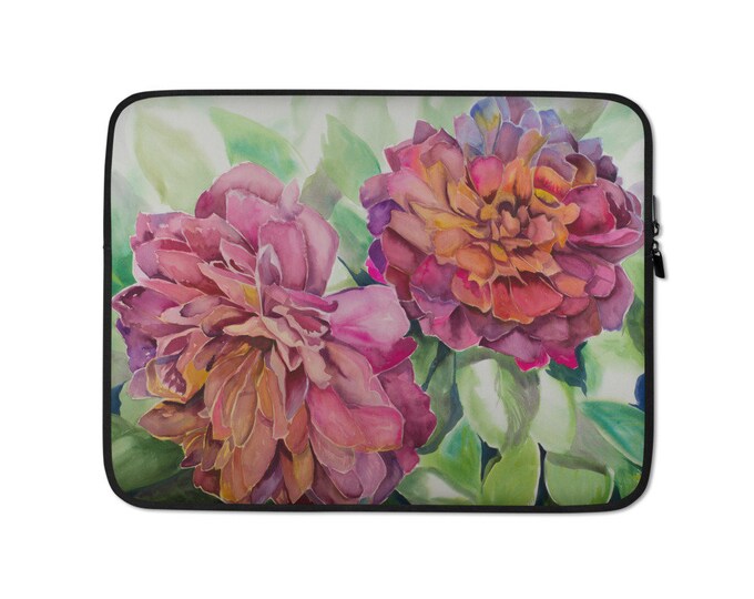 Laptop Sleeve - watercolor floral art