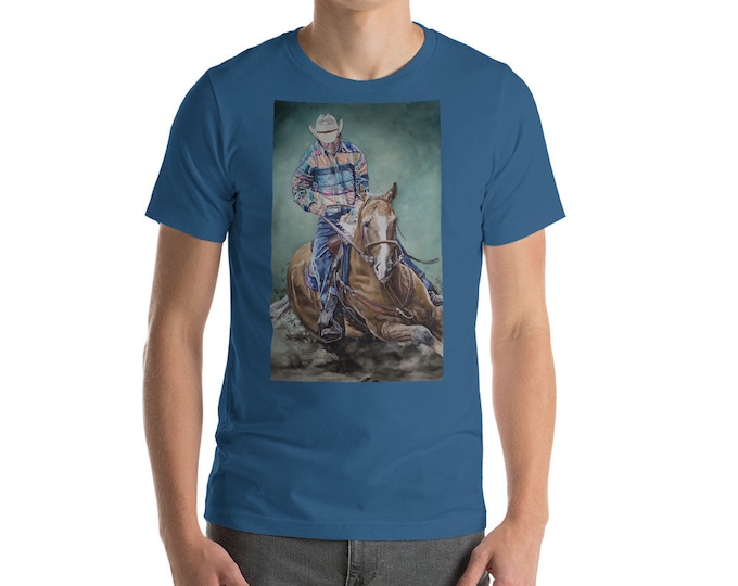 Cowboy Riding a Horse- Short-Sleeve Unisex T-Shirt