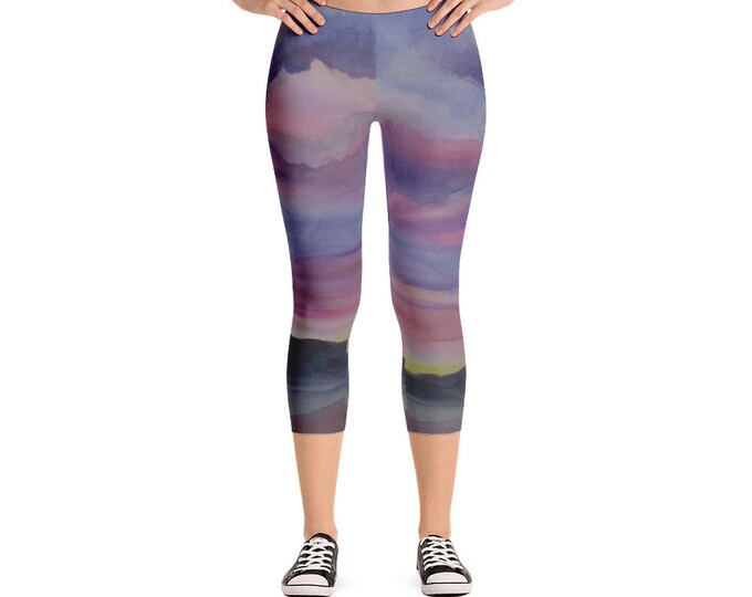 Desert Sunset Capri Leggings