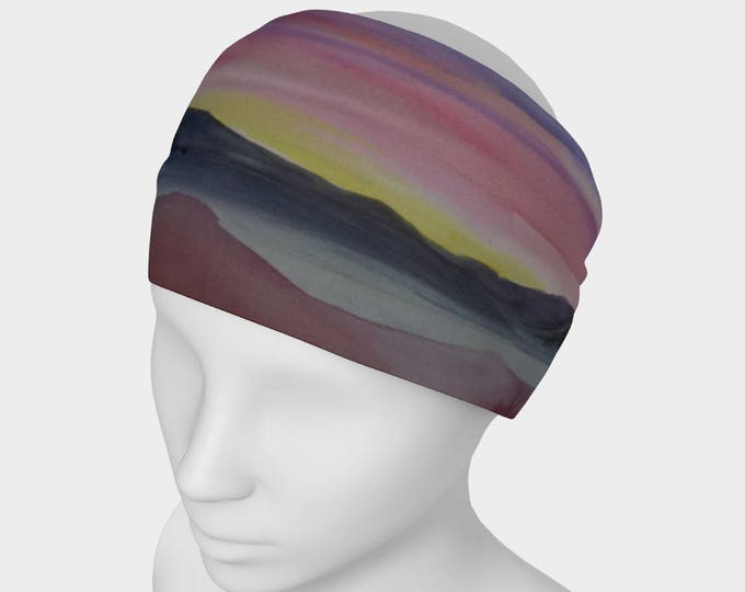 HEADBAND- Desert Sunset, Watercolor on Headband