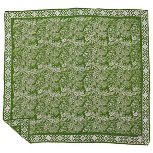 Large 39" Hand Dyed Batik Bandana, 100% Soft Cotton, Green Serenity