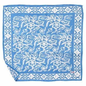 Hand Dyed Batik Bandana, 100% Soft Cotton Voile, Seafoam Bloom, Patina Blue, Transformative Teal, Aquamarine, Aqua Lightweight, Neckerchief