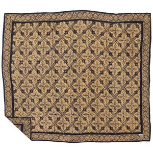Large 39", Hand Dyed Batik Bandana, Mocha Mousse, Brown Black, Oversized, XL Big, Jumbo, Tan, Wrap, Safari Face Cover, Safari Scarf, Winter