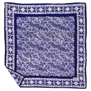 Hand Dyed Batik Bandana, 100% Soft Cotton, Blue Magic,  Reversible, Dual Sided Double Printed Tie Dye, Slow Fashion, Sustainable, Navy