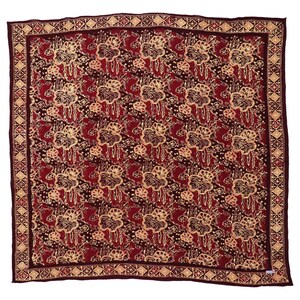Large 39" Hand Dyed Batik Bandana, 100 Soft Cotton, Scarf, Red Burgundy, Maroon, Brown, Unique, Tribal, Ethic, Mom Mother, Her Gift Idea