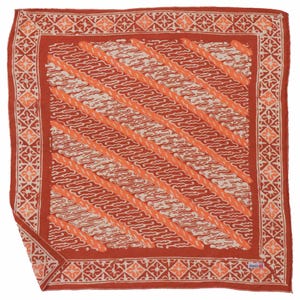 Cotton Bandana, Hand Dyed Batik Bandana, 100% Soft Cotton, Rain, Peach, Coral, Reversible, Double Printed, Ultra, Square Scarf Handkerchief