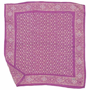 Hand Dyed Batik Bandana, 100% Soft Cotton, Timeless Trace, Purple Flower, Lilac, Lavender, Pink, Pastel, Purple, Woman Festival, her, Light