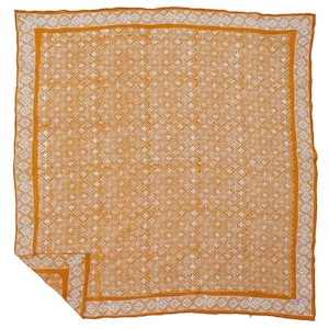 Extra Large Bandana 39" Hand Dyed Batik, 100% Cotton, XL, Big, Oversized Mustard, Yellow,  Hiking, Scarf, Outdoorsy Gift, Camping, Indonesia