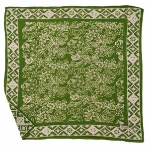 Hand Dyed Batik Bandana, 100% Soft Cotton, Green Serenity, Hiking, Hiker, Gardening, Olive, Dust Desert Face, Wrap Handcrafted, Chemo Wrap